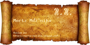 Mertz Mónika névjegykártya