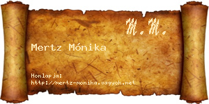 Mertz Mónika névjegykártya